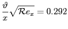 $\displaystyle \frac{\vartheta}{x}\sqrt{\mathcal{R}e_x}=0.292$