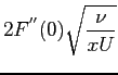 $\displaystyle 2 F^{''}(0)\sqrt{\frac{\nu}{x U}}$
