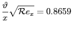 $\displaystyle \frac{\vartheta}{x}\sqrt{\mathcal{R}e_x}=0.8659$
